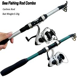 Vara De Pesca De Longo Alcance Com Conjunto De Carretel, 1.8m, Arremesso, Vara De Mar Curto, 5.2:1 Relação De Engrenagens Série 2000, Kit De Acessórios De Pesca, Novo - Image 1