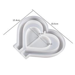 Forma do coração Resina Molde Photo Frame, Molde Imagem Silicone, Artesanato personalizado, Mesa Home Decor - Image 2