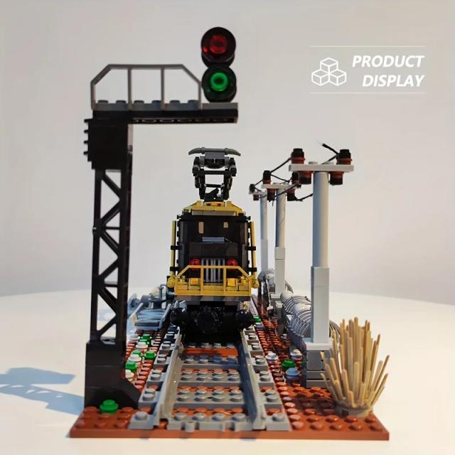 Especialista em Modelagem de Blocos de Construção Retro: Locomotiva Crocodilo e Brinquedos Ferroviários para Presentes Criativos