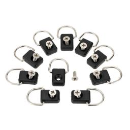 Anel D para canoa Kayak Bungee, cabo de choque, corda de vela com parafuso, kit de pesca, deck Fitting Set, 10PCs - Image 6