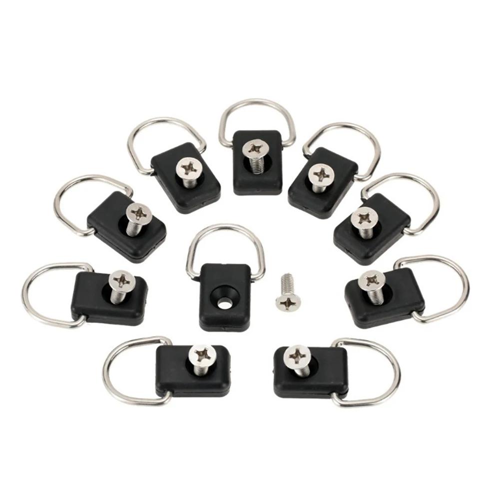 Anel D para canoa Kayak Bungee, cabo de choque, corda de vela com parafuso, kit de pesca, deck Fitting Set, 10PCs - Image 1