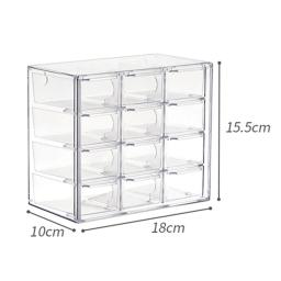 Organizador pequeno com gavetas claras, mini gaveta, grande capacidade Bead - Image 2