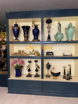 Castiçal de cerâmica e porcelana, Cor branca, Artesanato com estátua de pássaro, Design moderno, Decoração luxuosa, Cobre - Image 5