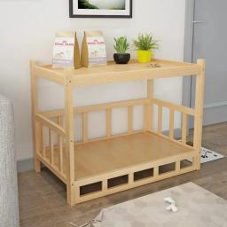 Cama de cachorro de madeira maciça, Polido liso, Luxo durável, Eco-Friendly, cachorro grande, Teddy Dogs - Image 5