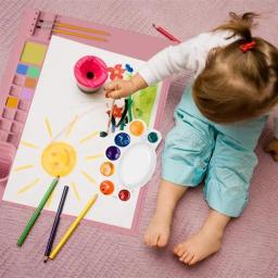Tapete de silicone pintura para crianças, artesanato almofadas de arte, copo e pintura escova titular, paleta DIY, esteira artesanal, almofada de pintura infantil - Image 3