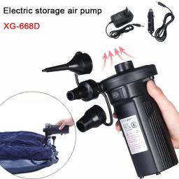 Compressor elétrico do Inflator da bomba de ar, bateria recarregável, portátil, PVC, barco, colchão, associação, cama de jangada, 12V, 110V, 220V, 50W, 400L pelo minuto - Image 2