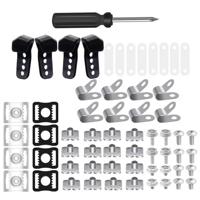 Kit de Reparo para Capacete de Futebol com Viseira, Clipes, Juntas de Borracha e Parafusos - Leve e Portátil