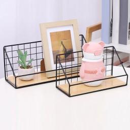 Rack de armazenamento montado na parede, arte de ferro não perfurada, cesta suspensa criativa, casa, quarto, banheiro - Image 5