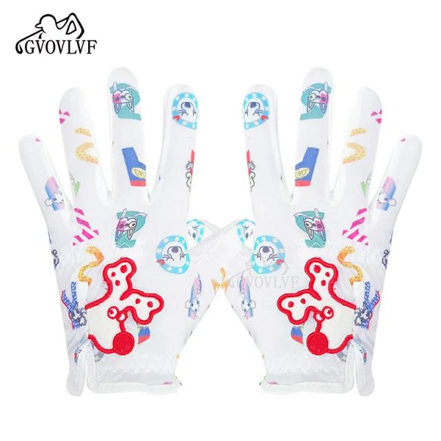 Luvas de Golfe Júnior Dura Feel Branco/Azul/Vermelho 1 Par