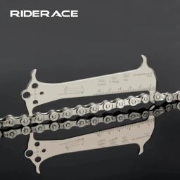 Régua indicadora de desgaste de corrente de bicicleta, ferramenta de reparo de aço inoxidável, medidor de corrente de bicicleta de montanha e estrada, verificador de medição de diâmetro do parafuso - Image 1