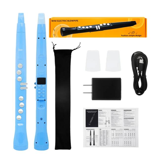 Blowpipe Elétrico IRIN com Saco de Armazenamento e 99 Instrumentos de Sopro MIDI, incluindo Saxofone Eletrônico e Cabo USB