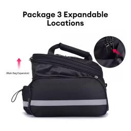 Transportador de bicicleta Bolsa MTB Bicicleta Rack Bag Tronco Pannier Ciclismo Multifuncional Grande Capacidade PortableTravel Bag Com Capa De Chuva - Image 2