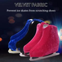 Patinação no gelo Patinação artística sapatos, capa de veludo, patins, anti flanela suja, elástico, anti moagem, crianças, adulto, 1 par - Image 2