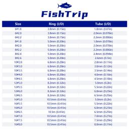 FishTrip 5 peças de guia de vara de pesca, kit de reparo superior de ponta, anel cerâmico de aço inoxidável 1.8mm ~ 8.0mm, substituição de construção de vara de pesca - Image 2