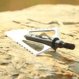 Lâmina de arco e flecha em aço inoxidável para caça Parafuso Broadhead Ponta de seta para arco e caça 100 grãos 6 unidades por pacote - Image 6