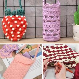 Fio De Crochet De Polipropileno Para Artesanato De DIY, Seda De Gelo, Fio De Arte, Chapéu, Boneca, Sacos De Costura, Cesta, Crochet, 1.5mm - Image 5