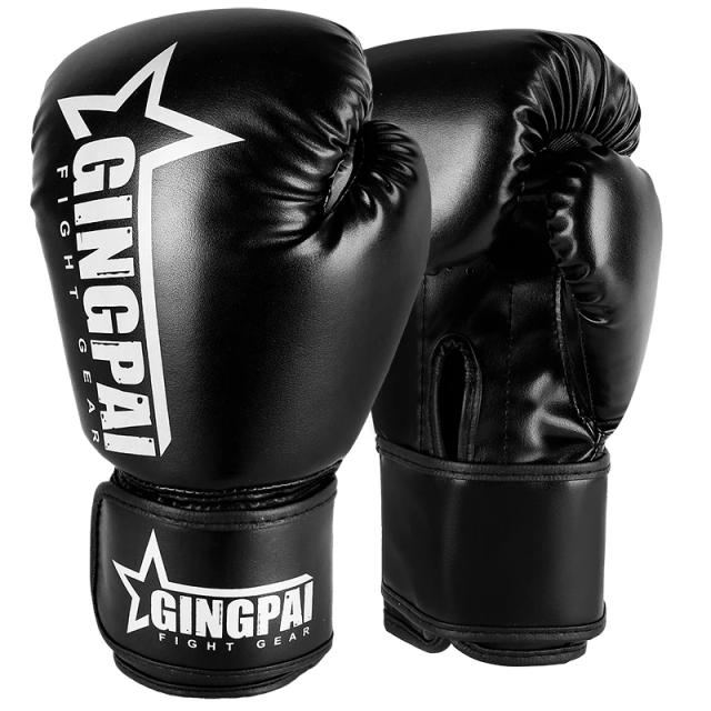 Luvas de Boxe Profissionais em Couro PU para Homens e Mulheres - Ideais para Treinamento e Lutas de Karatê, Kickboxing e Muay Thai, Disponíveis em 6 e 10oz