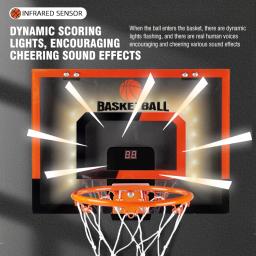 Electronic Scoring Basketball Hoop Board para crianças e adultos, porta de suspensão, tiro na parede, jogo esportivo indoor, brinquedos para exercícios domésticos - Image 3