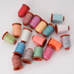 Colorido Arco-íris Poliéster Linha De Costura, Suprimentos De Fibra De Bordado, Pequeno Rolo 402, Alta Velocidade, 18g Peso, 500 Jardas, 500 Jardas - Image 1