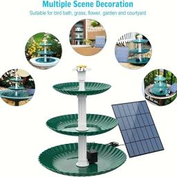 Fonte solar destacável para jardim, Bomba solar, Alimentadores de pássaros ao ar livre, Banho do pássaro, Recursos da água, DIY, 3.5W - Image 4