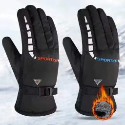 Luvas impermeáveis unisex de ciclismo, antiderrapante, esportes ao ar livre, esqui, luvas quentes para motocicletas, equipamento moto, acessórios de inverno - Image 2