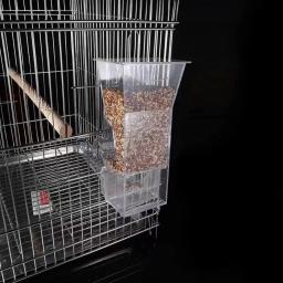Alimentador de pássaros, acessórios para gaiola de pássaros, dispositivos de alimentação, caixa de alimentação para pássaros, recipiente de pássaros, papagaio, alimentador automático - Image 2