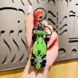 F1 Racing Car Model Chaveiro para Meninos e Meninas, Liga Chaveiro, Forma do carro, Schoolbag Pingente, Anel Casal - Image 5