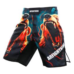 MMA Poliéster Quick Dried Muscle Bear, Artes Marciais Mistas, Treinamento de Boxe, Luta, Jiu-jitsu, XXS-XL, 5 Minute Shorts - Image 4