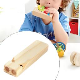 Trem de madeira apito brinquedo para crianças, brinquedo educativo, ajuda didática, som da música, acessórios para instrumentos musicais - Image 2