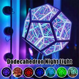 Creative Dodecahedron Art Lâmpada, Futebol colorido, Novidade Atmosfera Lâmpada, Acrílico USB, Decoração Home, Presente de aniversário - Image 1