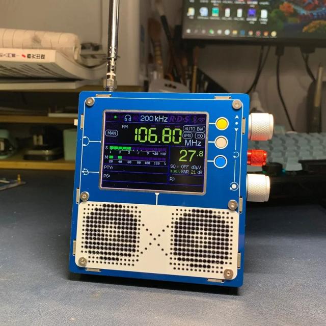 TEF6686 Plus LNA Rádio DSP Banda Completa 3.2" 5.0-LNA 1.18 FM MW HF