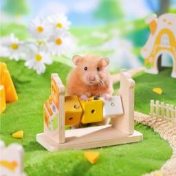 Pequena Casa De Hamster De Madeira, Gaiola Animal, Suprimentos De Paisagismo, Pequeno Acessórios De Rato, Ninho De Chipmunk, Brinquedo Da Série Flor - Image 4