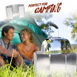 Folding Outdoor Camping Fogão pára-brisas, pára-brisa leve, escudo térmico, 8 placas, 10 placas - Image 5