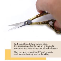 Tesouras Clássicas Estilo Vintage para Arte de Unhas, Linha de Costura e Artesanato em Casa - Image 3