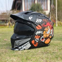 Street Fighter Capacete de motocicleta masculino e feminino quatro estações motocicleta retro capacete completo meio capacete combinação - Image 5