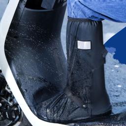 Capas antiderrapantes pretas para bicicleta, Botas de ciclismo ao ar livre, Cobertura de sapatos impermeáveis, Roupas de bicicleta, Motocicleta turística, Antiderrapante, Inverno - Image 3