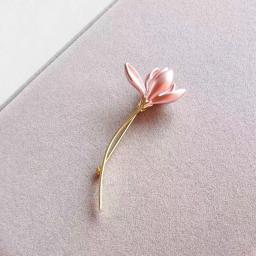 Broche De Flor De Lótus Rosa Para Mulheres, Pinos De Lapela De Lírio De Água, Emblema Da Planta, Banquete De Casamento, Terno De Vestido, Acessórios De Escritório, Jóias - Image 4