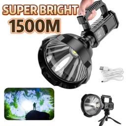Mais novo 10000LM recarregável de alta potência lanterna led ultra-longa distância de iluminação holofote p150 led poderosa tochas - Image 1