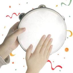Pandeiros Musicais para Crianças, Percussão Musical, Incluindo Bastões De Ritmo Naturais, Cascavéis De Ovo De Madeira, Presente De Brinquedo, 5 PCs - Image 3