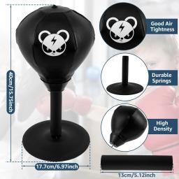 Saco de perfuração de mesa com ventosa, Desk Boxing Bag com Inflator, Fun Punch Rage, Stress Relief Tabletop - Image 2