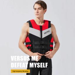 Colete de segurança de neoprene ajustável para crianças, Jaqueta salva-vidas esportes aquáticos, Multiuso quente, Respirável para nadar pesca marítima - Image 3