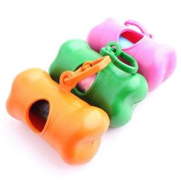 Bone Shape Waste Bag Holder, Caixa com braçadeira plástica, Caso, Dog Supplies, Pet Produto - Image 4