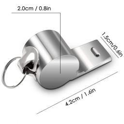 Apito esporte profissional, metal alto, aço inoxidável, portátil, futebol, futebol, apitos árbitro com corda - Image 6