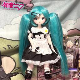 Hatsune 1/6 móvel bjd miku empregada roupa completa vestir-se 6 pontos boneca dos desenhos animados bonito anime loli crianças kawaii presente de aniversário - Image 2