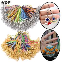 Cabo de nylon iyoe multocolor com fecho de lagosta chaveiro cordão conector de corda rosca para saco de boneca de artesanato diy fazendo jóias - Image 1