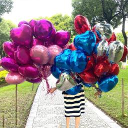 Alumínio coração-como alumínio hélio balão, decoração para festa de aniversário das crianças, casamento suprimentos, 5/5 pcs - Image 2