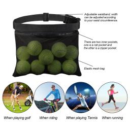 Suporte de bola de tênis saco da cintura treinamento portátil oxford pano cinto ajustável versátil saco de esportes acessórios golfe bolsa de beisebol - Image 3