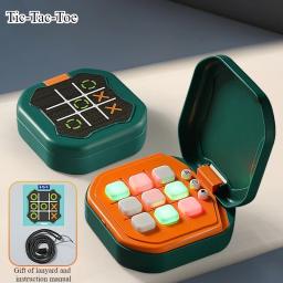 Tic-tac-toe tabuleiro multifuncional jogos eletrônicos montessori quebra-cabeça jogo de mesa xadrez conjunto portátil para adultos crianças - Image 5