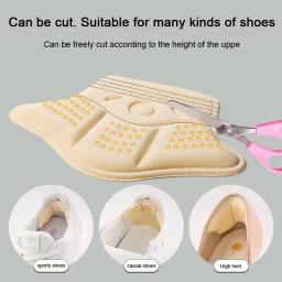 5D Protetores de Calcanhar Conforto Sneaker Encolhendo Tamanho Palmilhas Anti-desgaste Pés Sapato Almofadas Ajustar O Tamanho Almofada de Salto Alto Inserções - Image 5