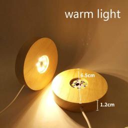 Rodada de madeira LED Light, base iluminada, resina epóxi molde, Silicone 3D bola forma, cristal DIY artesanato, Home Art ornamento - Image 5